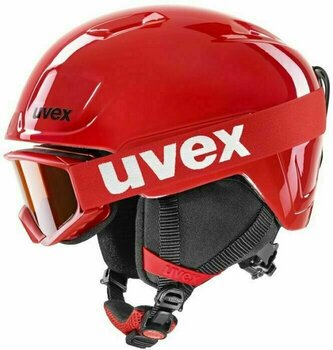 Skidhjälm UVEX Heyya Set Red Black 46-50 cm Skidhjälm - 1