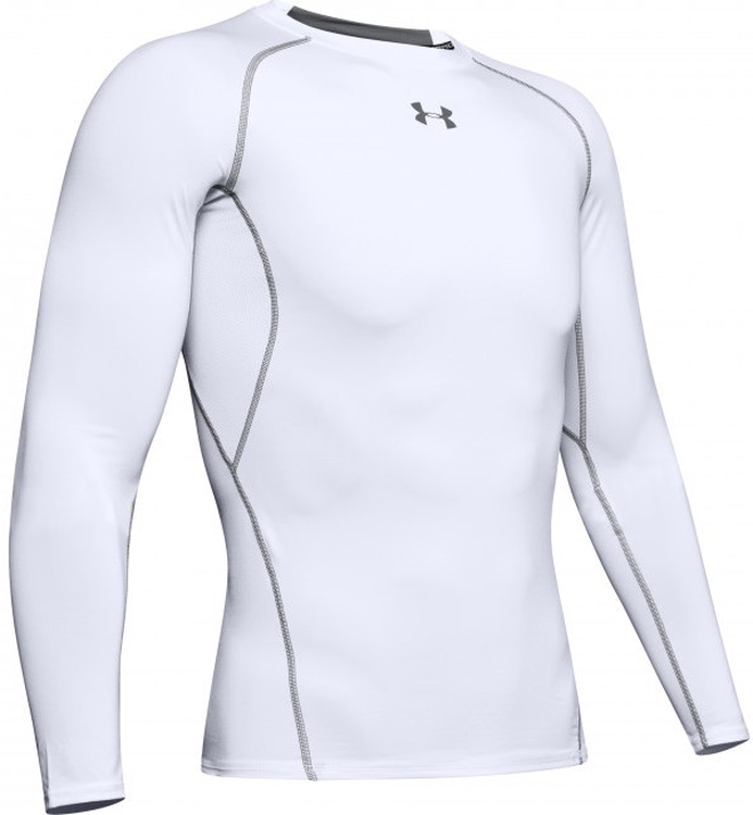 Under Armour Heatgear Longsleeve Compression Tee White 1257471-100