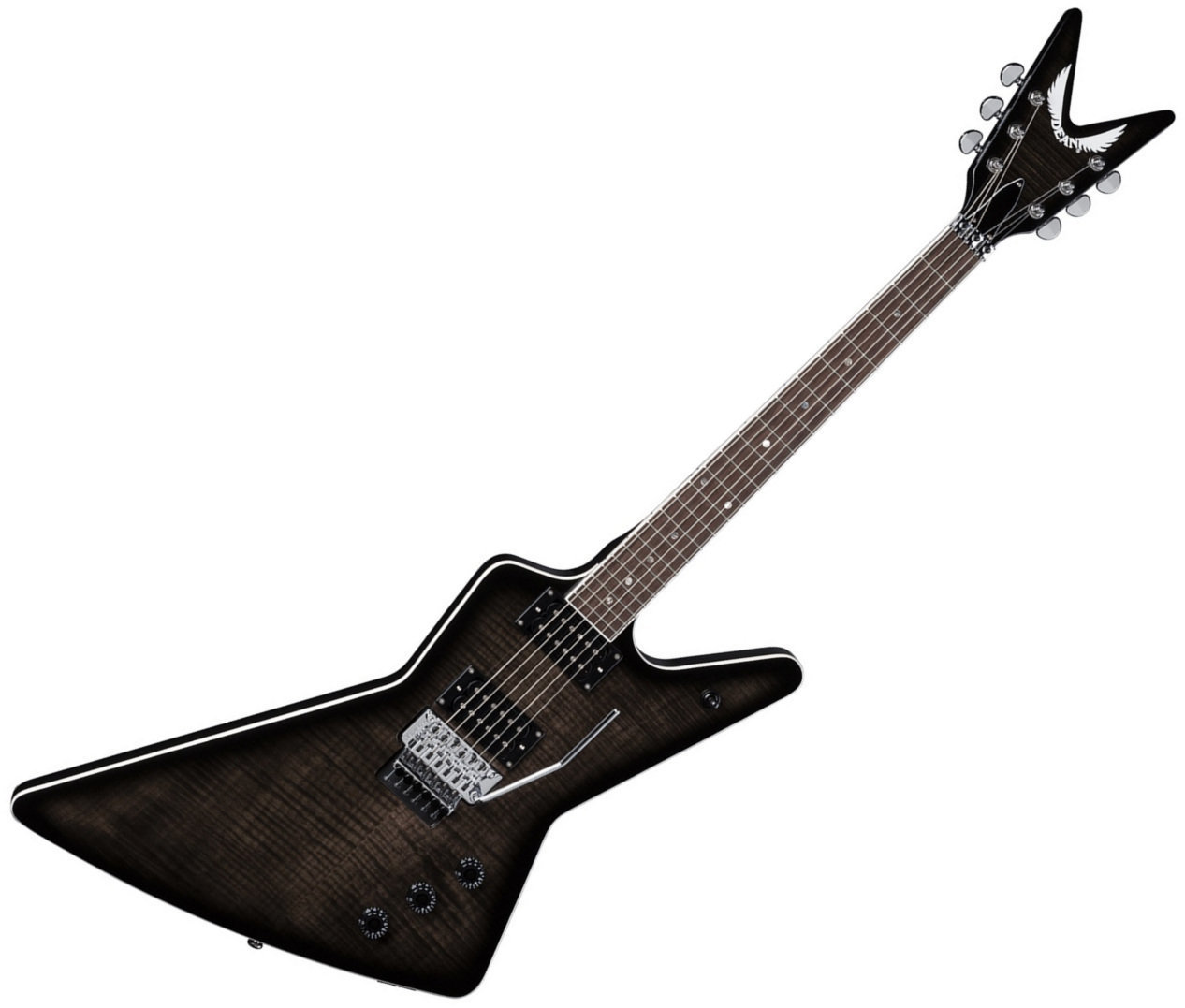 Guitare électrique Dean Guitars Z 79 Floyd Flame Top- Trans Black