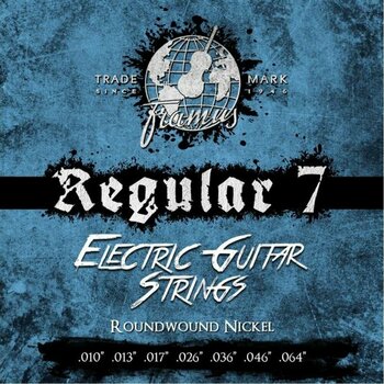 Struny do gitary elektrycznej Framus Blue Label 7-string Regular 010-064 - 1