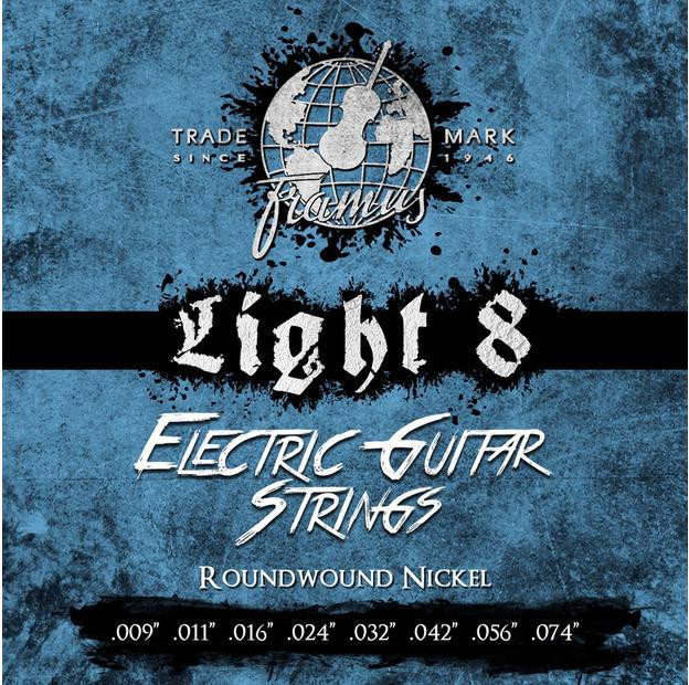 Struny pro elektrickou kytaru Framus Blue Label 8-string Light 009-074