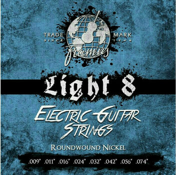 Struny pro elektrickou kytaru Framus Blue Label 8-string Light 009-074 - 1