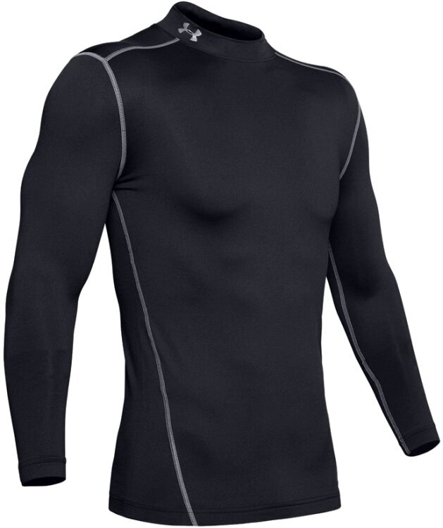 Running t-shirt with long sleeves Under Armour ColdGear Armour Compression Mock Black M Running t-shirt with long sleeves