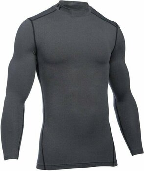 Running t-shirt with long sleeves Under Armour ColdGear Armour Compression Mock Grey M Running t-shirt with long sleeves - 1