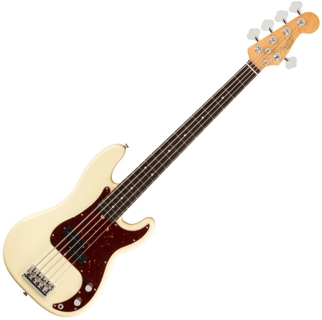 Basse 5 cordes Fender American Professional II Precision Bass V RW Olympic White