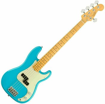 5-strunná baskytara Fender American Professional II Precision Bass V MN Miami Blue - 1