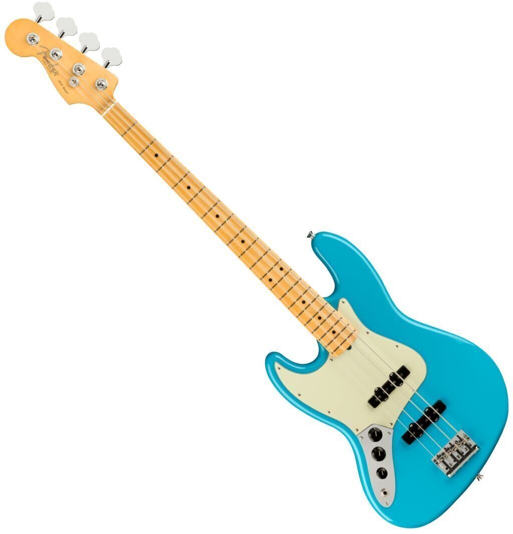 4-strängad basgitarr Fender American Professional II Jazz Bass MN LH Miami Blue