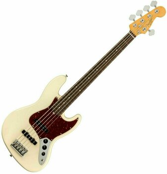 5-strunná baskytara Fender American Professional II Jazz Bass V RW Olympic White - 1