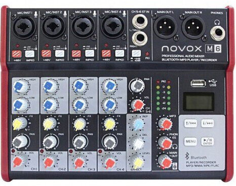 Analogový mixpult Novox M6 MK II