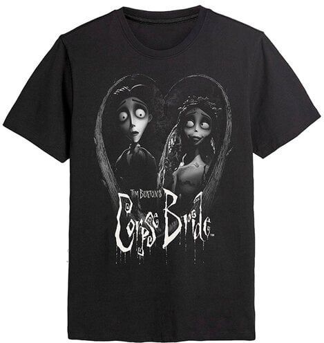 T-shirt Corpse Bride Bride and Groom Black XL T-shirt