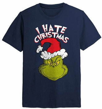 T-shirt The Grinch I Hate XMas Navy Blue M T-shirt - 1