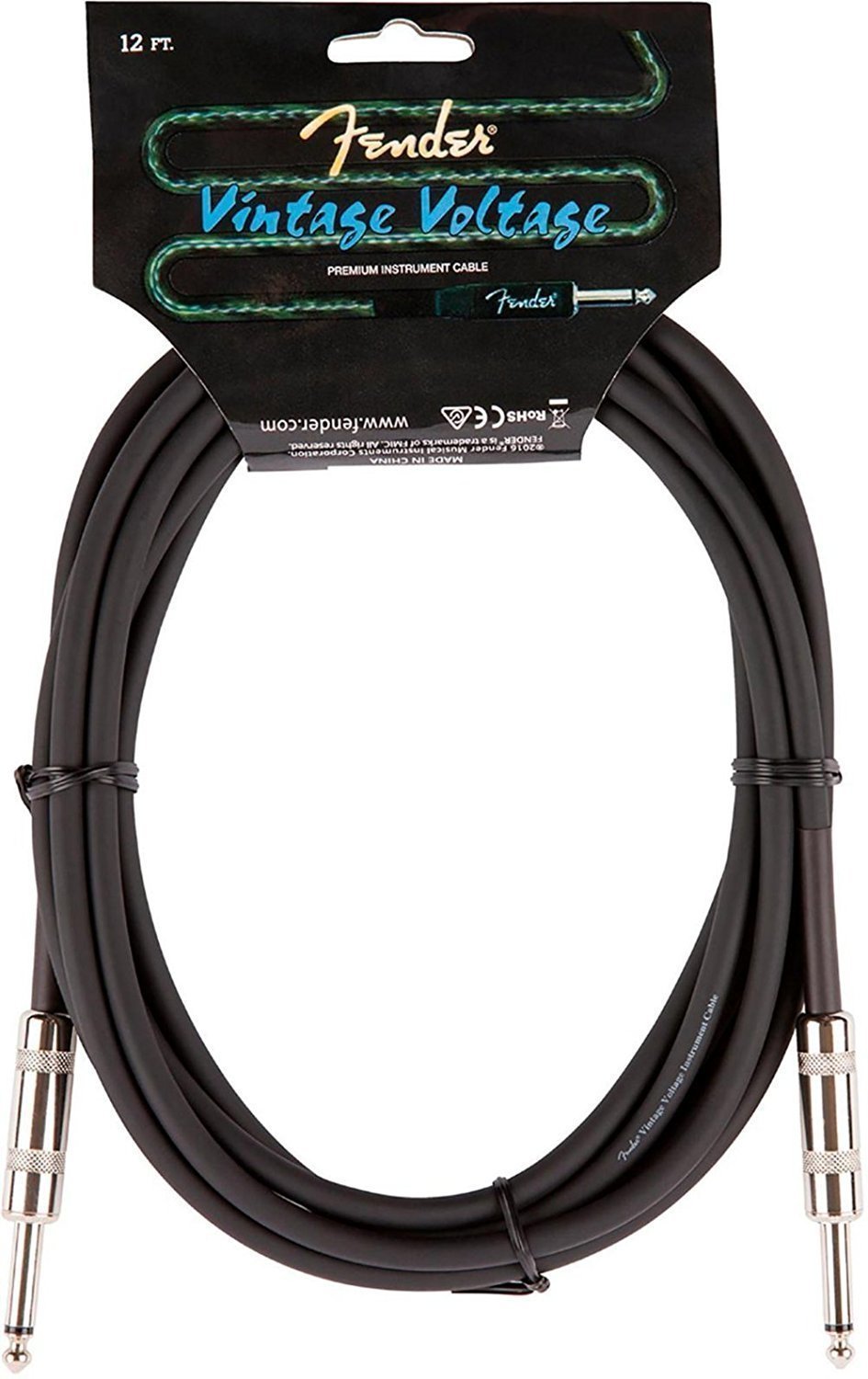 Câble d'instrument Fender Vintage Voltage 12´S/S Black