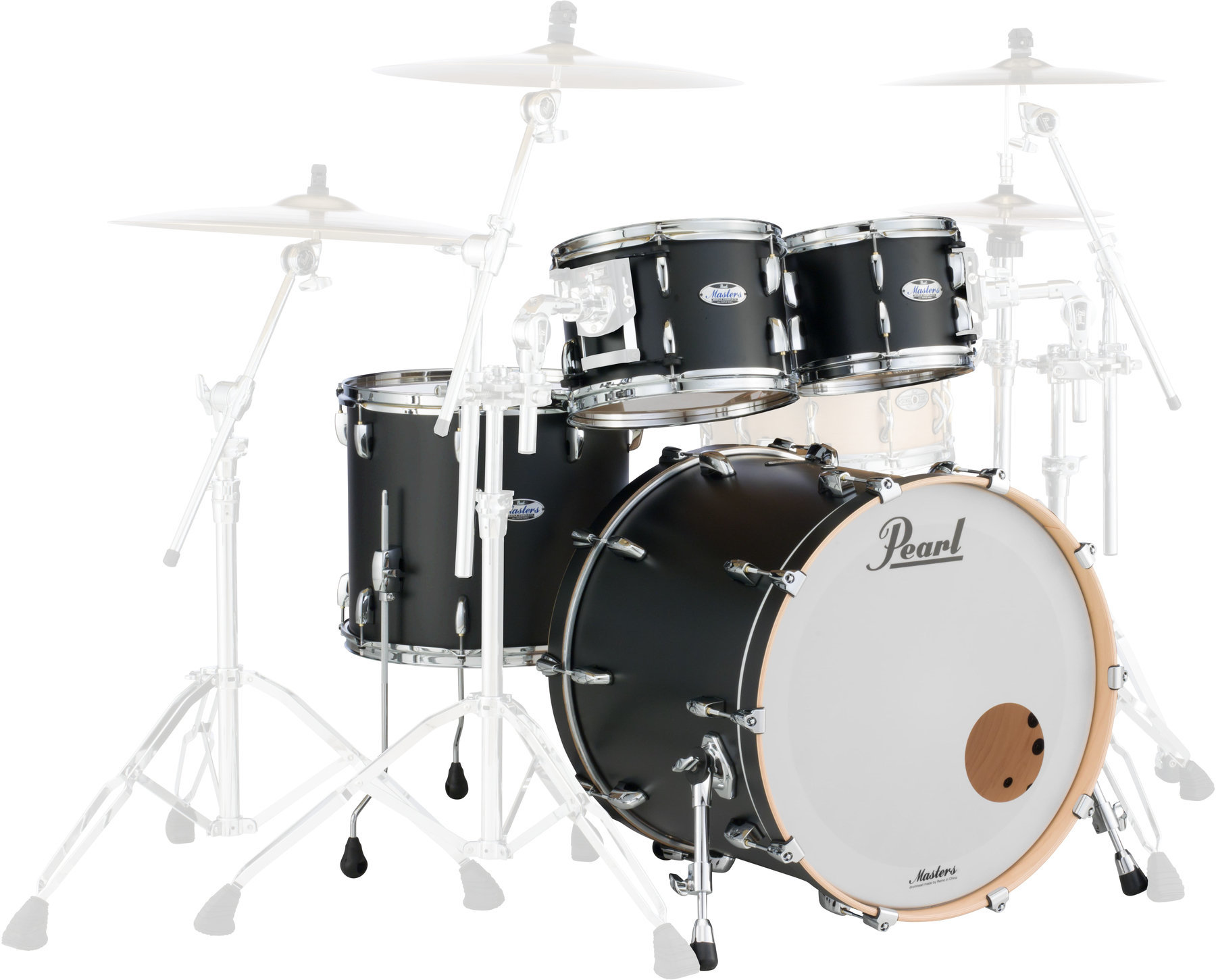 Akustik-Drumset Pearl MCT924XEFP-C339 Masters Maple Complete Matte Caviar Black