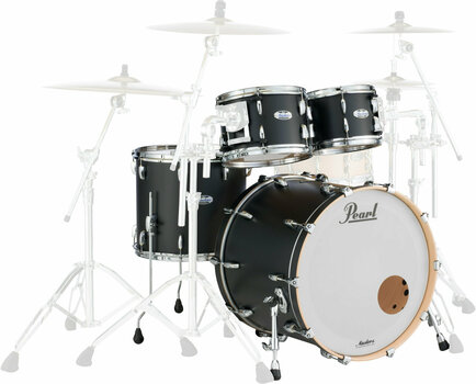 Akoestisch drumstel Pearl MCT924XEFP-C339 Masters Maple Complete Matte Caviar Black - 1