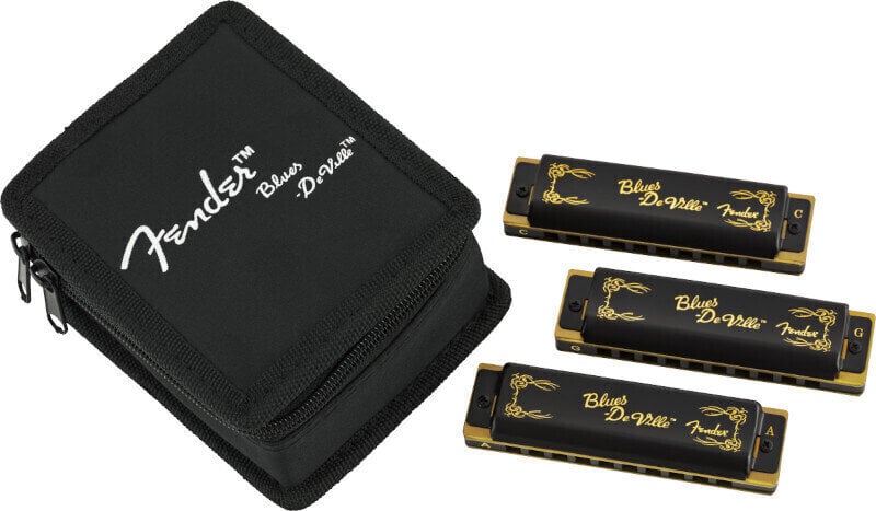 Diatonická ústní harmonika Fender Blues DeVille 3 Pack