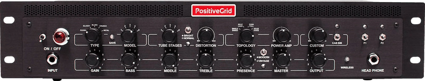 Amplificador de guitarra de modelado Positive Grid BIAS Rack Processor