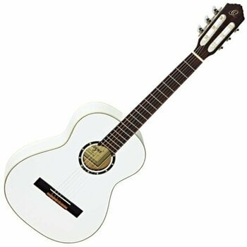 Guitarra clássica Ortega R121 3/4 Branco - 1
