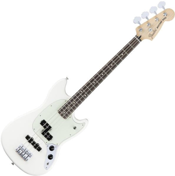 Basszusgitár Fender Mustang Bass PJ Pau Ferro Olympic White