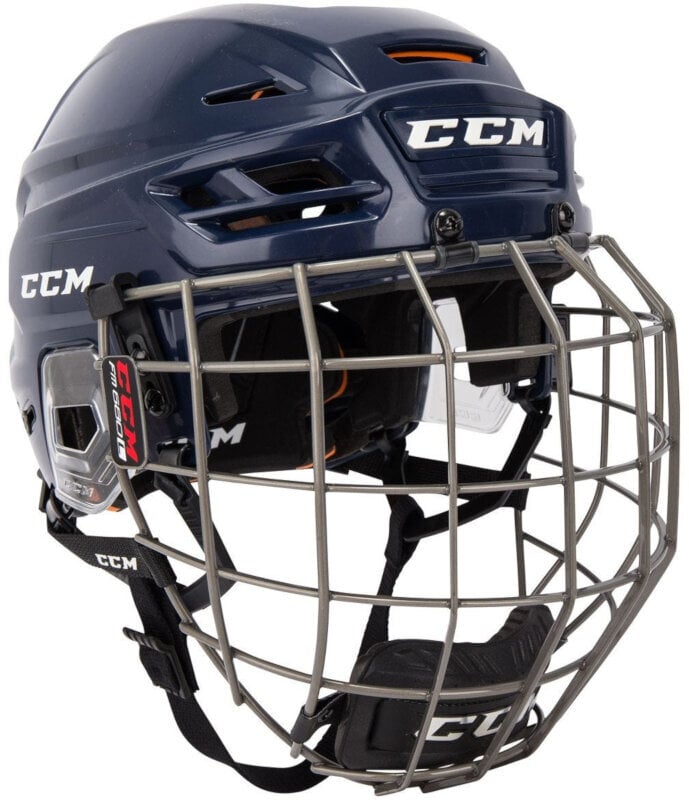Hockeyhelm CCM Tacks 710 Combo SR Blauw S Hockeyhelm