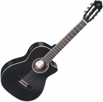 Klassieke gitaar met elektronica Ortega RCE141 4/4 Zwart - 1