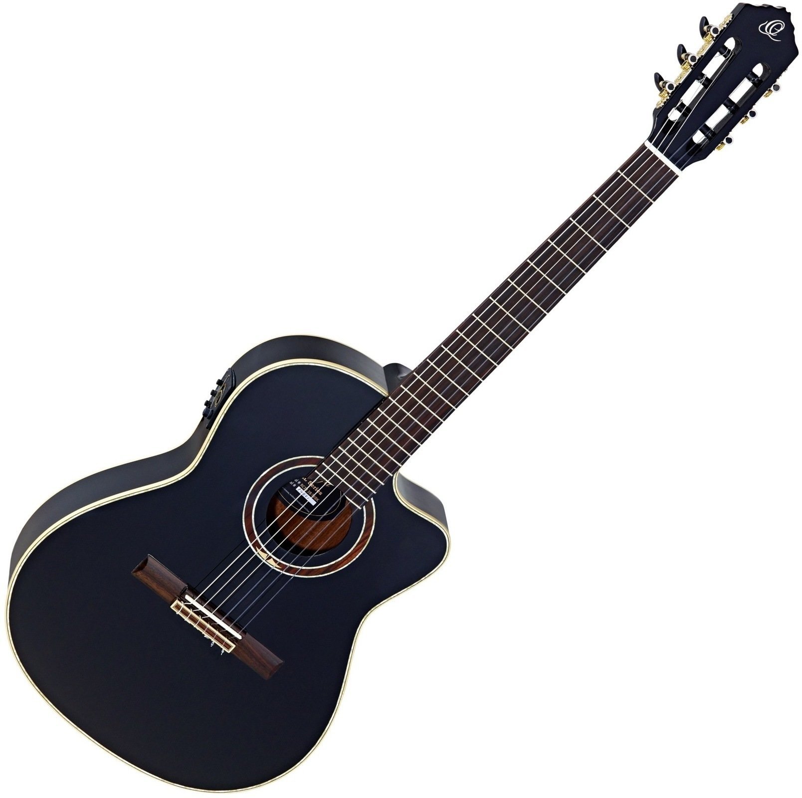 Klassieke gitaar met elektronica Ortega RCE138 4/4 Zwart