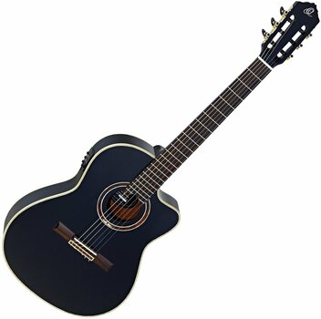 Klassieke gitaar met elektronica Ortega RCE138 4/4 Zwart - 1