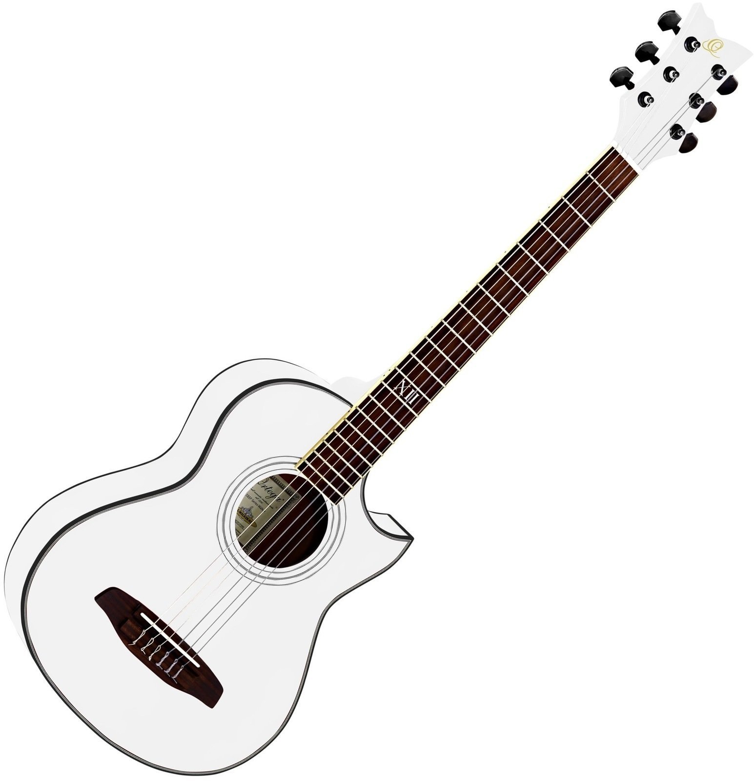Klassieke gitaar met elektronica Ortega NL-WALKER-WH