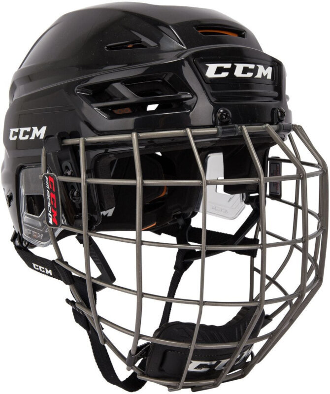 Casco per hockey CCM Tacks 710 Combo SR Nero M Casco per hockey