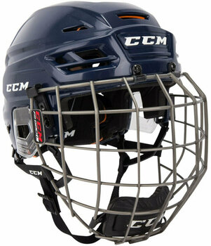 Hockey Helmet CCM Tacks 710 Combo SR Blue L Hockey Helmet - 1