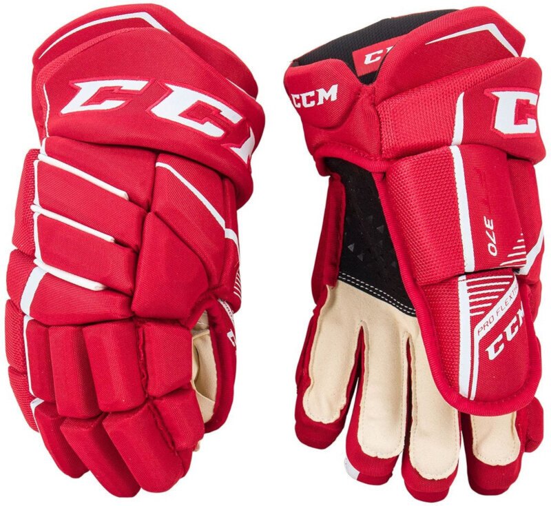 Ръкавици за хокей CCM JetSpeed FT370 SR 13 Red/White Ръкавици за хокей