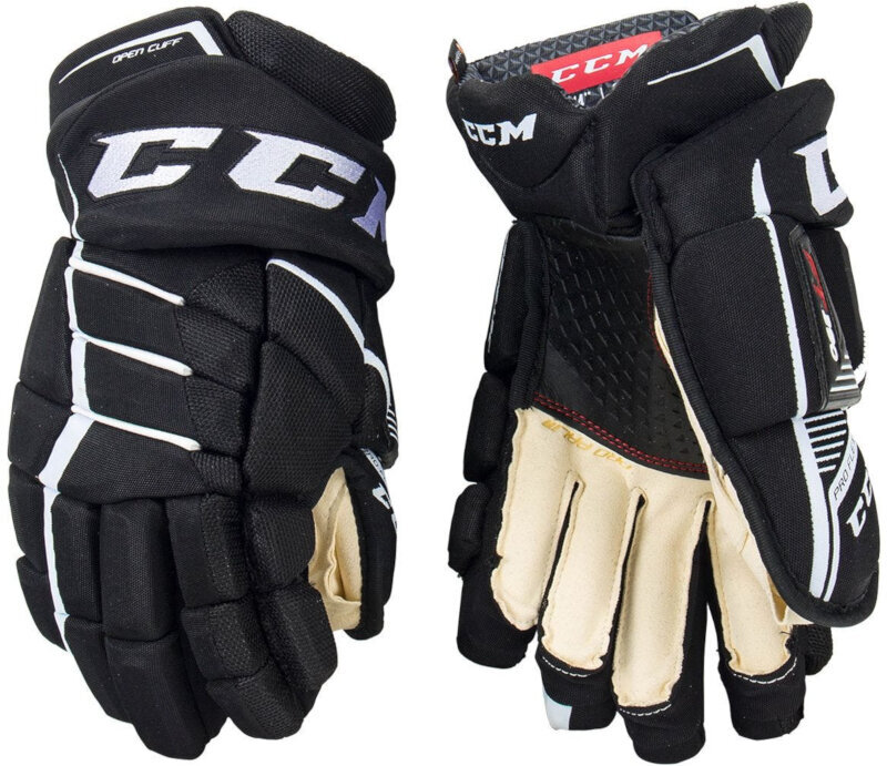 Hokejové rukavice CCM JetSpeed FT390 SR 13 Black/White Hokejové rukavice