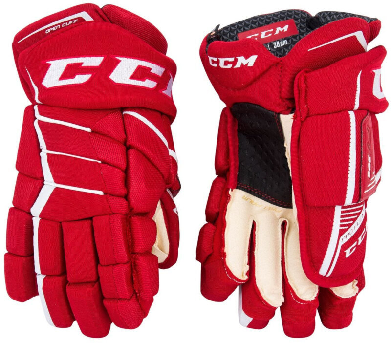 Hokejové rukavice CCM JetSpeed FT390 SR 15 Red/White Hokejové rukavice