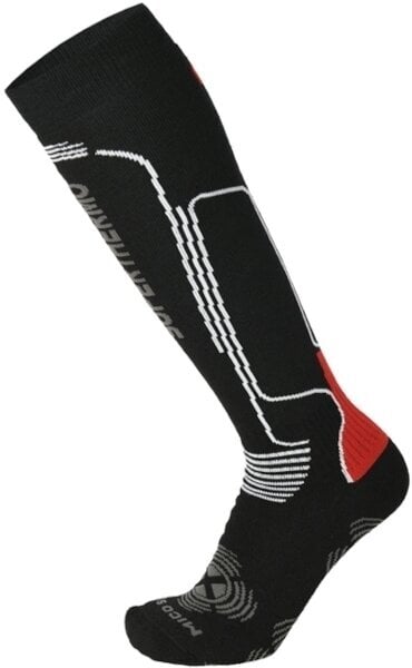 Ski-sokken Mico Heavy Weight Superthermo Primaloft Nerro Rosso XL Ski-sokken