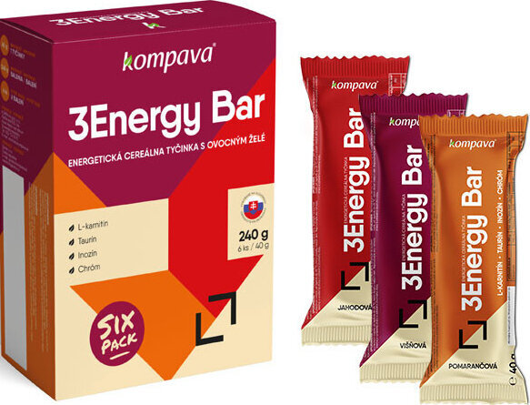 Bar Kompava Sixpack 3Energy Bar Mix 6 x 40 g Bar