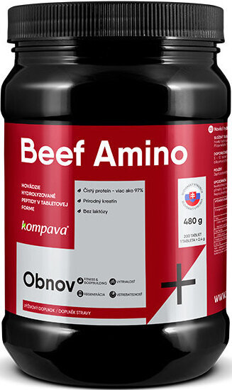 Amminoacidi / BCAA Kompava Beef Amino 200 tabs Tablet Amminoacidi / BCAA