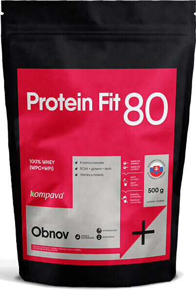Proteina din zer Kompava ProteinFit Căpșuni 500 g Proteina din zer