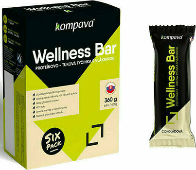 Bar Kompava Sixpack Wellness Bar Chocolate 6 x 60 g Bar - 1