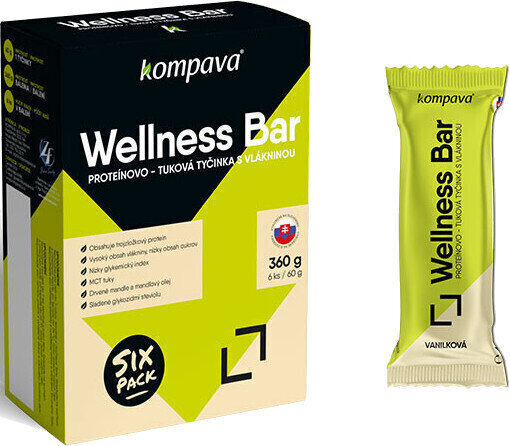 Stang Kompava Sixpack Wellness Bar Vanilla/Almonds 6 x 60 g Stang