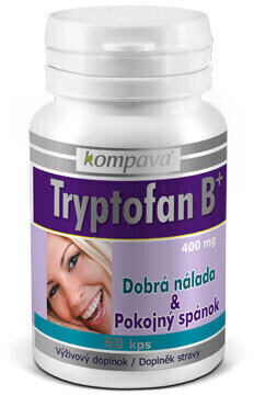 Aminokisline / BCAA Kompava Tryptophan B+ Brez okusa Kapsule Aminokisline / BCAA