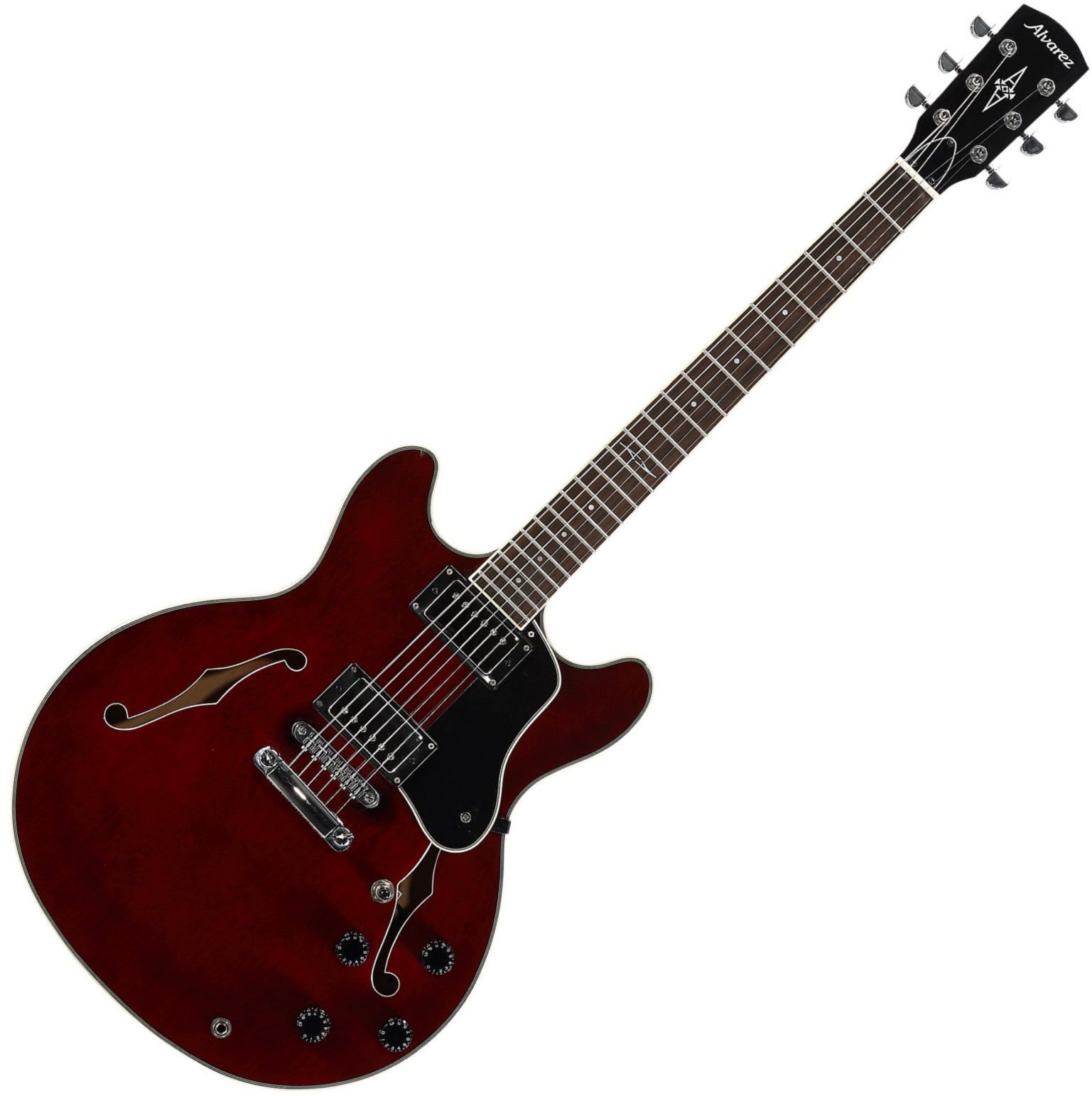 Halbresonanz-Gitarre Alvarez AAT33/BGE Hollow Body Double Cutaway