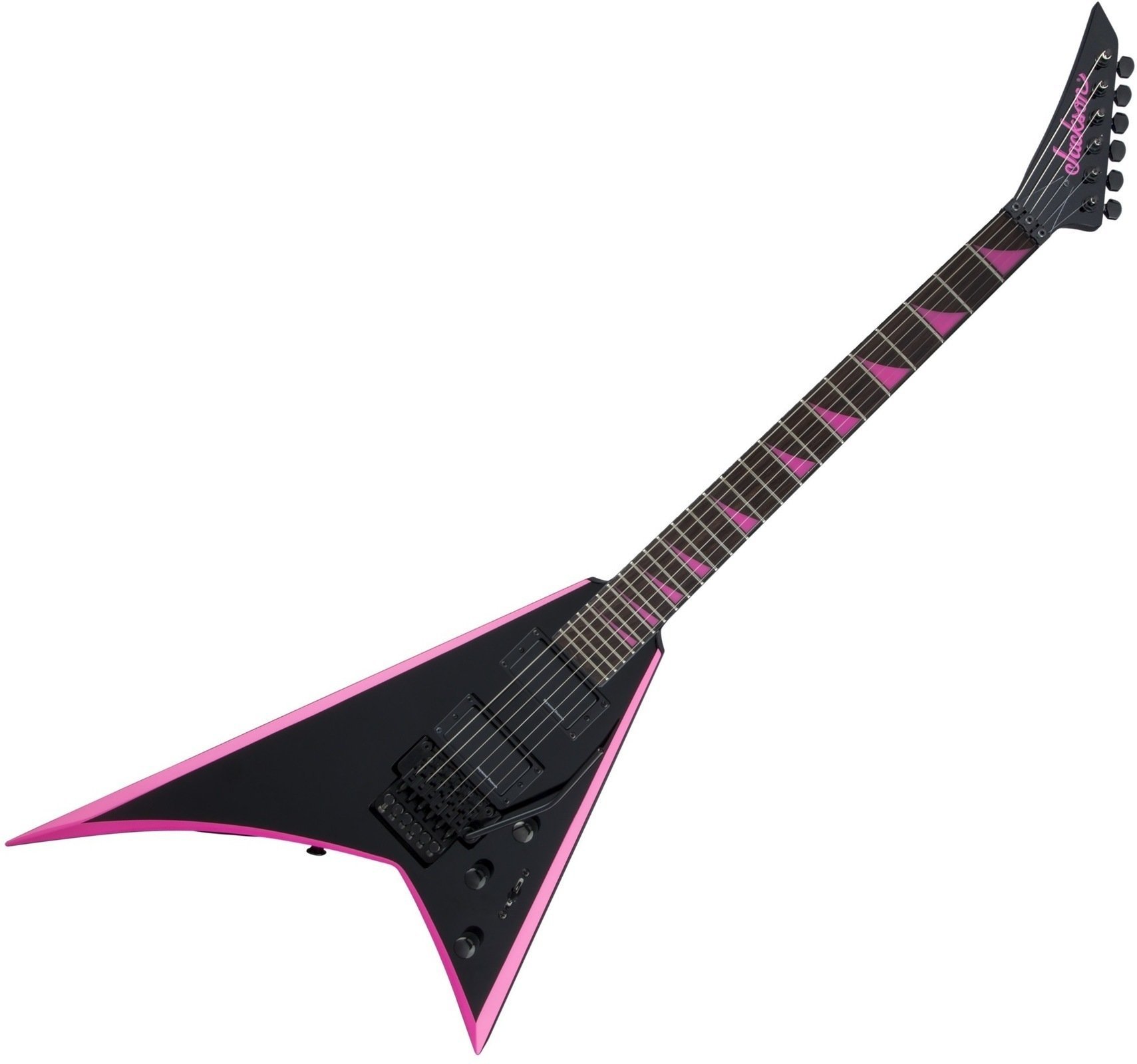 Jackson X Series Rhoads RRX24 RW Black with Neon Pink Bevels