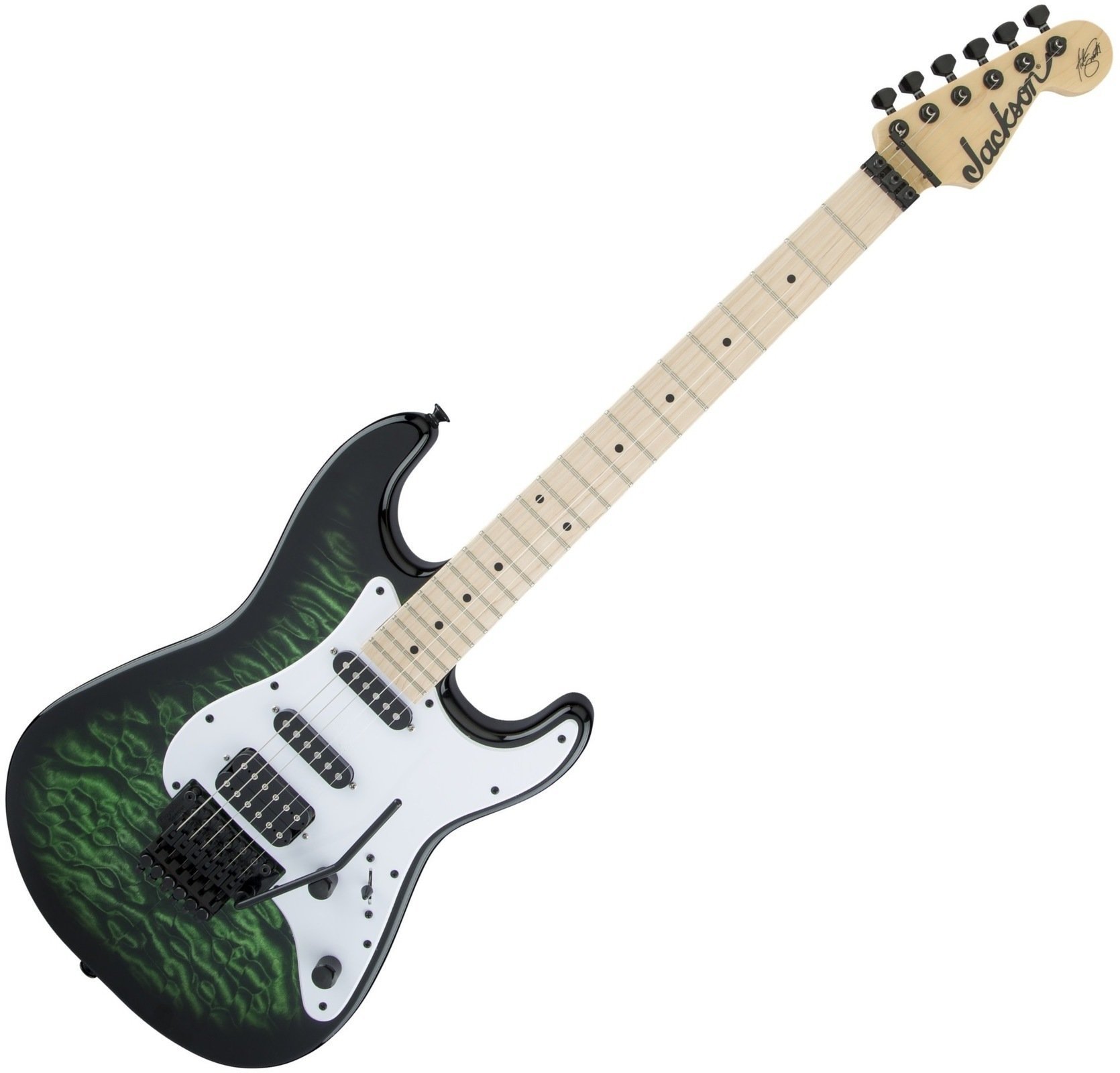 Guitare électrique Jackson X Series Signature Adrian Smith SDXQ MN Transparent Green