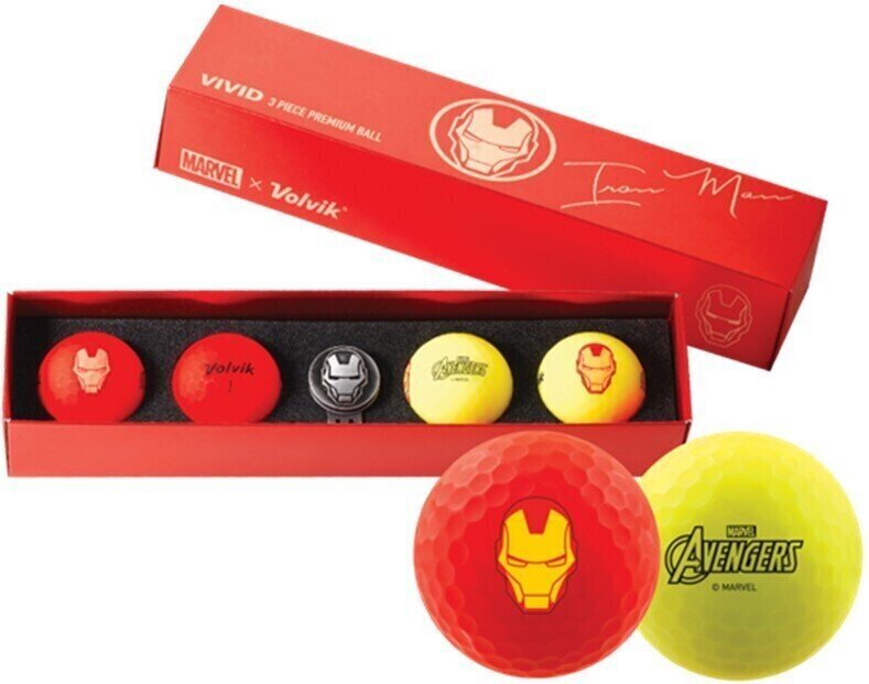 Golfball Volvik Marvel 4 Ball Pack Iron Man