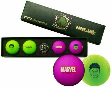 Нова топка за голф Volvik Marvel 4 Ball Pack Hulk - 1