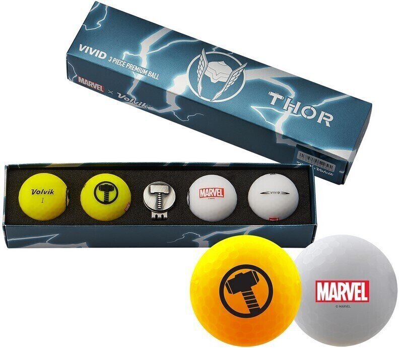 Balles de golf Volvik Marvel Thor Balles de golf