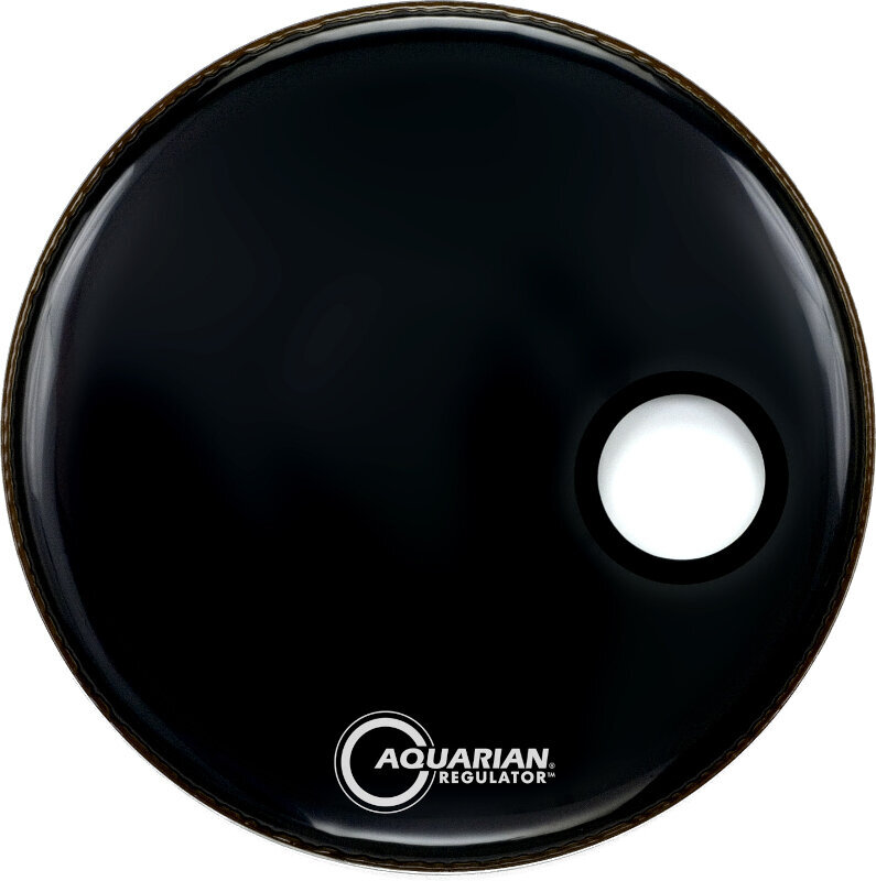 Resonant Drum Head Aquarian RSM20BK Regulator Port/Ring 20" Black Resonant Drum Head