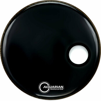 Resonant Drum Head Aquarian RSM20BK Regulator Port/Ring 20" Black Resonant Drum Head - 1