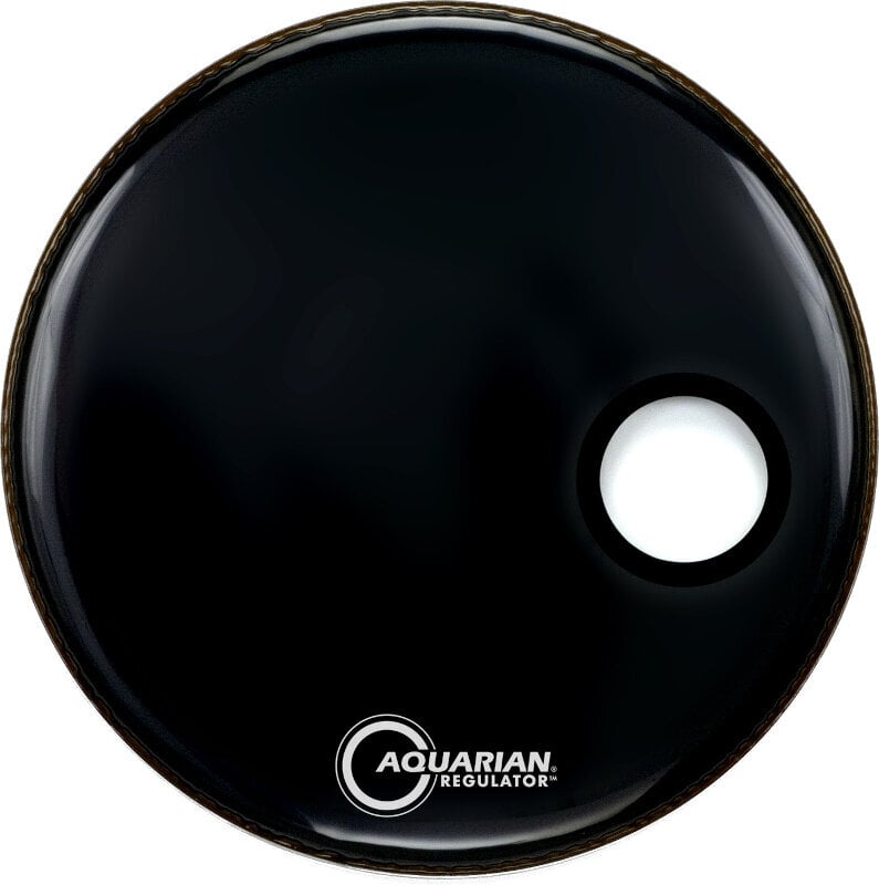 Resonant Drum Head Aquarian RSM22BK Regulator Port/Ring 22" Black Resonant Drum Head