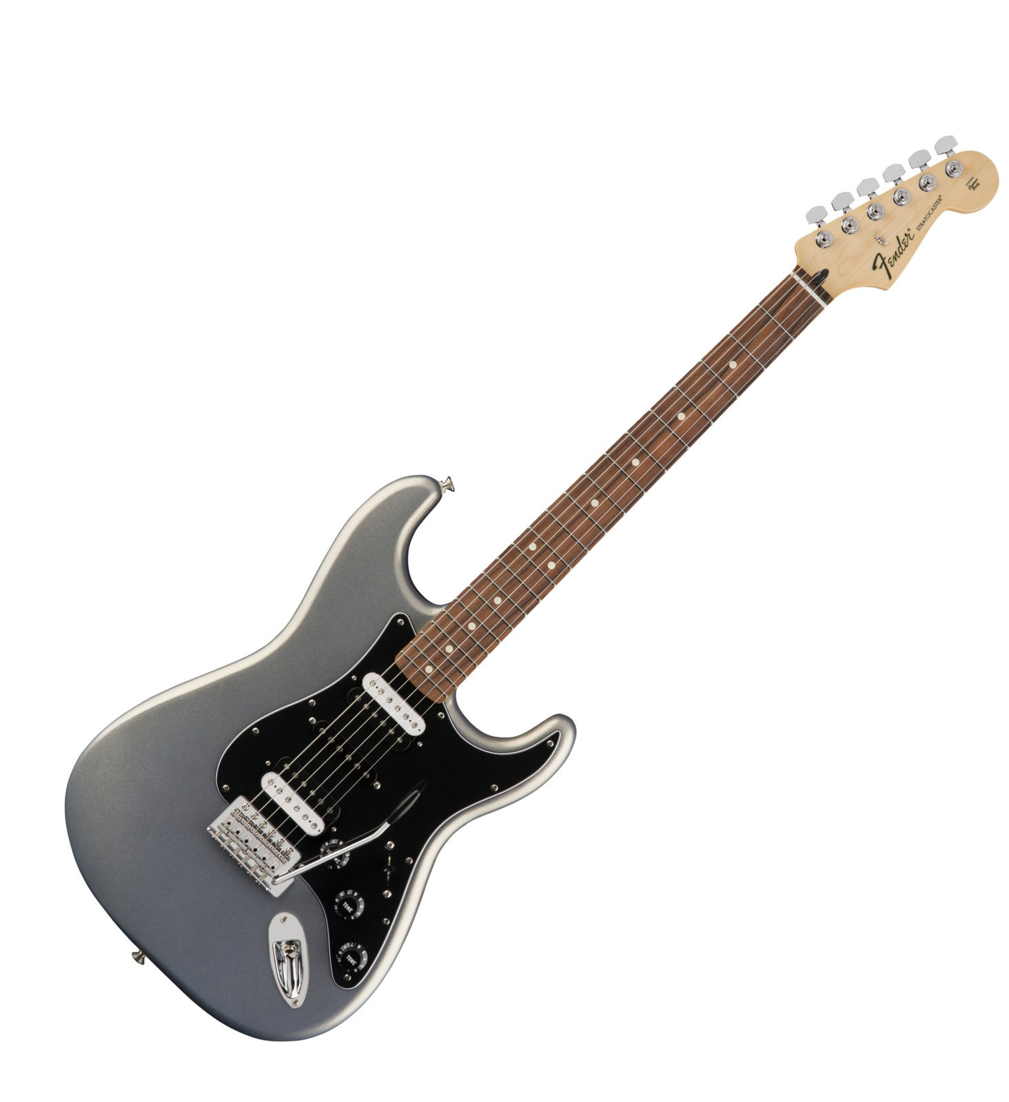 Elektrische gitaar Fender Standard Stratocaster HSH PF GST SLVR