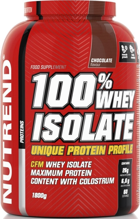 Proteinski izolat NUTREND 100 % Whey Isolate Čokolada 1800 g Proteinski izolat